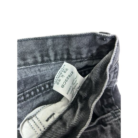 Vintage Rustler Black Distressed Cut Off Jean Shorts Sz 32 Frayed High-Rise - Picture 3 of 6